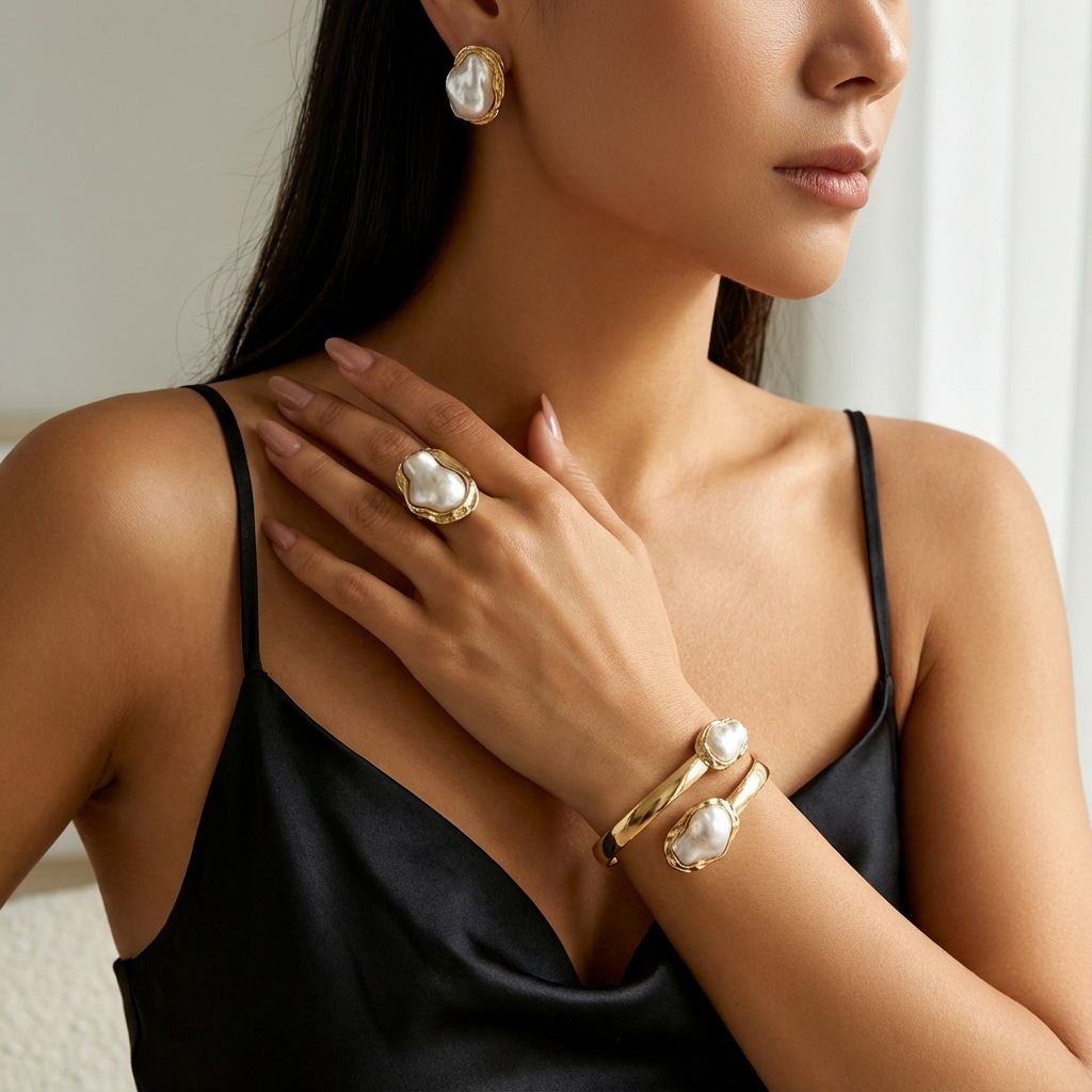 (Cross-border trading), retro bracelet, ring pearl, jewelry, European style