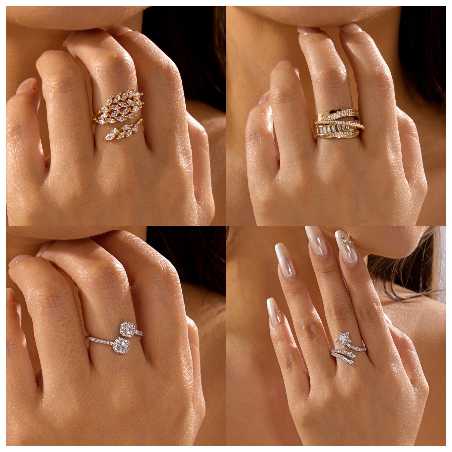 (Wholesale), elegant one size universal ring, simple and elegant design, light luxury style, high-quality style, (Physicals)