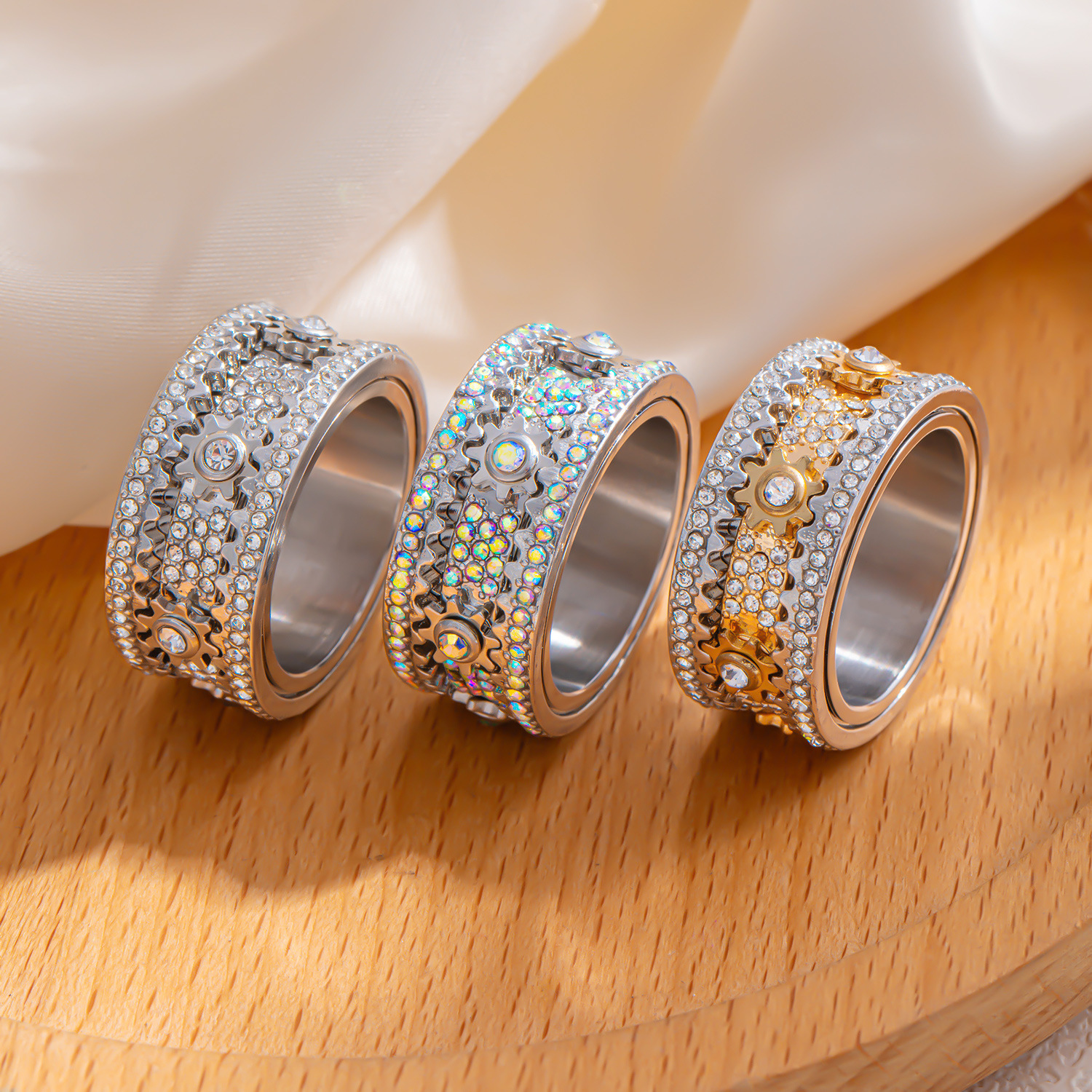(Cross-border trading), creative mechanical ring with gears, for beloved