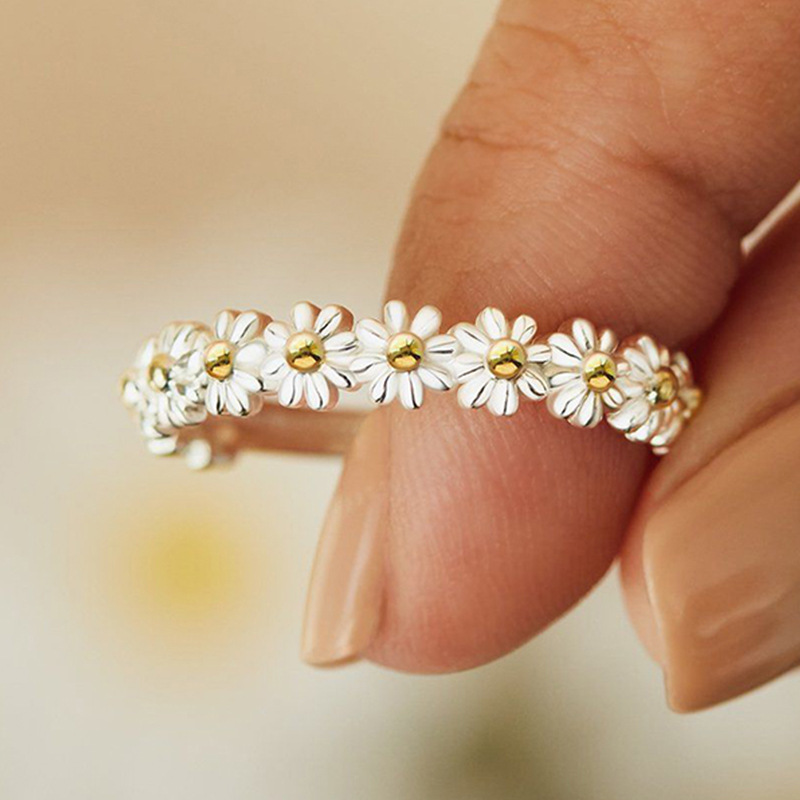 (Cross-border trading), one size fashionable cute universal ring, Japanese and Korean, flowered