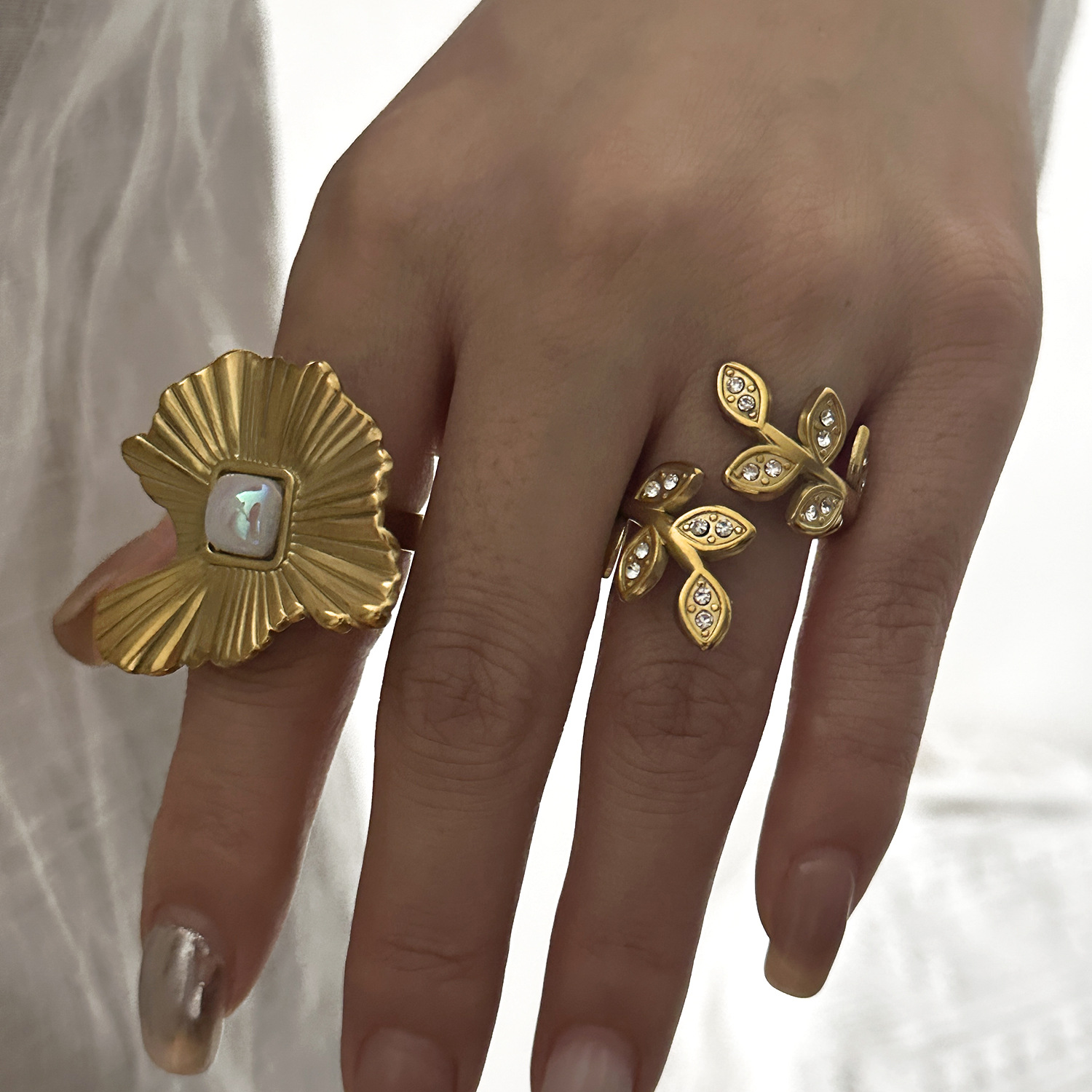 (Cross-border trading), retro matte one size ring, light luxury style