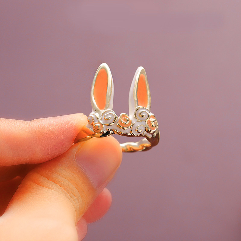 (Cross-border trading), rabbit, small ring, design one size birthday charm, trend of season